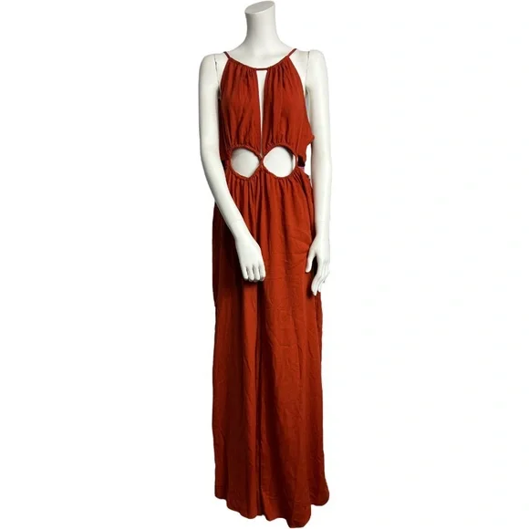Fashion Nova | Pants & Jumpsuits | Burnt Orange Festival Romper | Poshmark